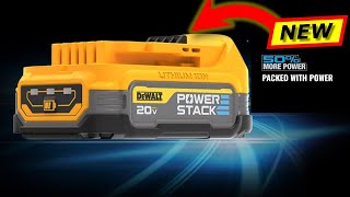 DeWalt Announces NEW Powerstack Battery 50 MORE POWER DCBP034C [upl. by Naitsabas]