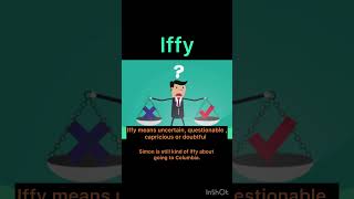 Iffy lifeskillstalksmartchetna dailyvocabulary wordmeanings examvocabulary [upl. by Percy603]