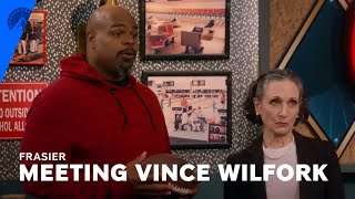 Frasier  Meeting Vince Wilfork S1 E7  Paramount [upl. by Novyert878]