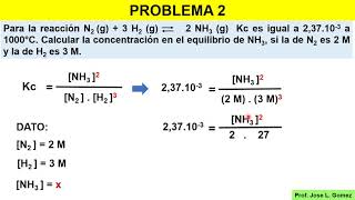 EJERCICIOS DE EQUILIBRIO QUIMICO [upl. by Enawtna10]