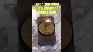 Laser Engraving on Copper Coin Relief Engraver Metal Coins Decorations 3D Print [upl. by Ecerehs831]