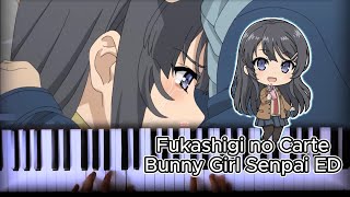 Bunny Girl Senpai ED  Fukashigi no Carte 「 不可思議のカルテ」  Anime short on Piano  Cover by Yuemusic [upl. by Hadeehuat]