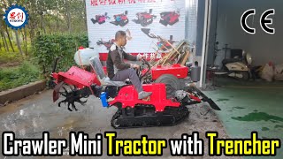 25HP Crawler Mini Tractor with Trenching Machine for Sale [upl. by April594]