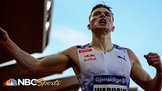 Warholm breaks 400m hurdles Diamond League record in Monaco  NBC Sports [upl. by Dahij879]