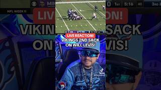 WILL LEVIS DOWN AGAIN FOR 2ND SACK VIKINGS vs TITANS NFL Week 11 TITAN ANDERSON REACTION shorts [upl. by Aiceila]