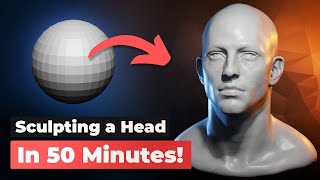 Sculpt a Realistic Head in Blender b3d tutorial [upl. by Oeniri]