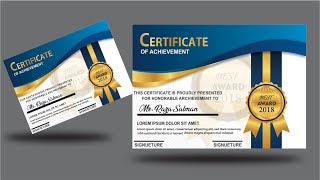 CorelDraw Tutorial  How To Design Certificate in CorelDraw X7  Full beginners Tutorial [upl. by Ida952]