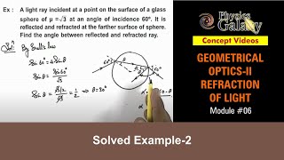 Class 12 Physics  Refraction of Light  6 Solved Example2  For JEE amp NEET [upl. by Dnanidref]