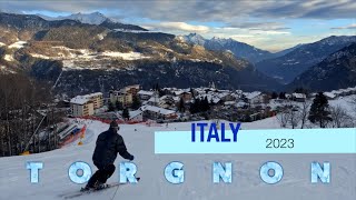 Torgnon Ski Resort Italy Winter Road Trip [upl. by Soalokcin]