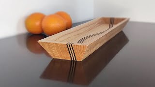 Catch all wooden tray  Wavy two colors design [upl. by Cara720]