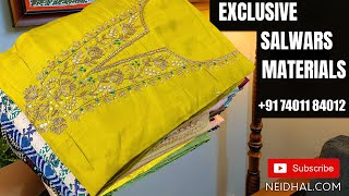 LATEST SALWAR MATERIALS  NEIDHALCOM  WhatsApp 917401184012 NOV 02 3175 🌺🌺🌺 [upl. by Adnaw]