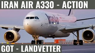 IRAN AIR A330 AT GOT  PLANE SPOTTING  AIRPORT ACTION  RUNWAY ACTION  LANDVETTER AIRPORT [upl. by Anidal]