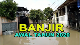 Menerjang Banjir Awal Tahun 2020 di Perumahan Darmawangsa Residen Bekasi  Tambun Utara [upl. by Hennie]