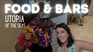 FOOD amp BARS  Utopia of the Seas  Royal Caribbean Cruise  Restaurant Dining amp Accessibility Review [upl. by Anotyal396]