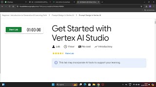 Get Started with Vertex AI Studio LAB  2 [upl. by Winston]