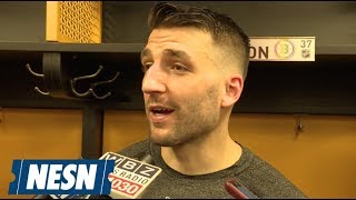 Patrice Bergeron Dodges Hart Trophy Questions Focused On Wins [upl. by Lazos935]