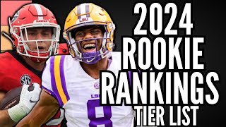 Updated 2024 Dynasty Rookie Rankings  Top 30 Tier List [upl. by Oilicec]