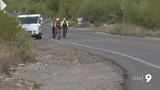 Foothills bicyclists worried about no bike lane on Skyline and Alvernon [upl. by Rossen546]