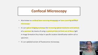 Microscopy Lecture 6  Confocal Microscopy  Basics Principle Working and Applications [upl. by Ailesor]