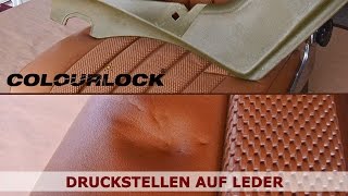 Druckstellen auf Leder  wwwlederzentrumde Lederpflege  COLOURLOCK [upl. by Nylissej17]