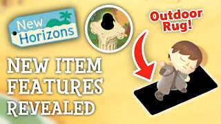 Animal Crossing New Horizons  New Item FEATURES Revealed ACNH Details [upl. by Armil]