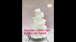 Wafer paper Ruffles Wedding Cake [upl. by Kramnhoj]