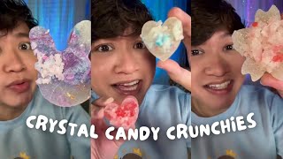 ASMR  Eating Crystal Candy Compilation  Satisfying crunches and chewing [upl. by Mirielle593]