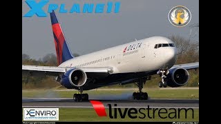 XPlane 11 A320 B763  NEW 767 SOUNDS  VATSIM  KMIAKATLKSEA  ORTHO FAIL SIM CRASH [upl. by Jt]