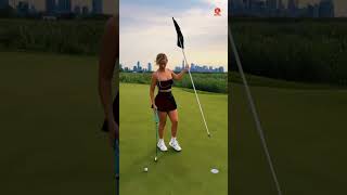 Paige spiranac golf hole golfshorts [upl. by Ahtnammas]