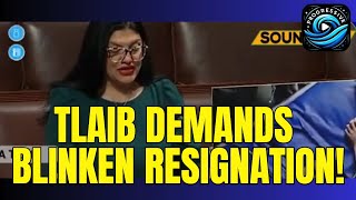 RASHIDA TLAIB UNLEASHES ON BLINKEN Calls US Policies quotSHAMEFULquot and DEMANDS ACTION [upl. by Wilonah]