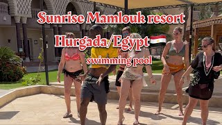 SUNRISE SENTIDO MAMLOUK PALACE RESORT HURGHADAEGYPT🇪🇬 swimming pool walking tour 4k [upl. by Olumor]