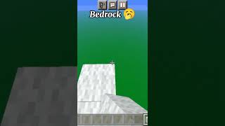 Bridging in Minecraft Java vs Bedrock shots minecraft [upl. by Tymon769]