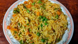 Maggi Masala Recipe  Vegetable Maggi Recipe  Maggie 🍝 [upl. by Ariay]