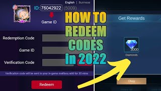 EASY AND FAST WAY HOW TO REDEEM ML CODES 2022  Free Diamonds Redemption Codes  Mobile Legends [upl. by Adnarom11]