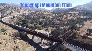 Drone Video Tehachapi Mountain Train [upl. by Ahsilak166]