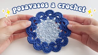 Tutorial de POSAVASOS Redondo a CROCHET 💙 [upl. by Ayerhs553]