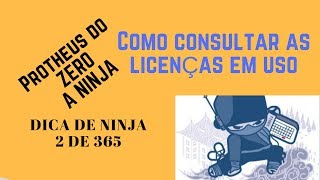 Como consultar as licenças em uso  Dica de Ninja 2 de 365  Protheus do ZERO a Ninja [upl. by Pennebaker]