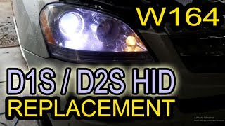 Mercedes W164X164 D1S  D2S HID Replacement ML550  GT Canada How To [upl. by Weinshienk]