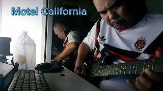 Motel California Hotel California Acoustic MTV 1994  Ending Solos play along [upl. by Aicirtam]