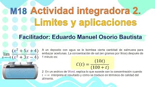 Módulo 18 semana 1 actividad 2 quotLimites y aplicacionesquot 2021 [upl. by Ninazan]