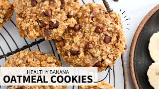 Banana Oatmeal Cookies  3Ingredient Healthy Cookies [upl. by Noswad269]