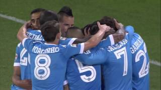 Il gol di Gabbiadini 9  Napoli  Bologna  60  Giornata 34  Serie A TIM 201516 [upl. by Tselec]