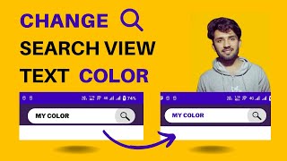 How to change the text color on an Android SearchView Status Bar JAVA  KOTLIN [upl. by Fitting]