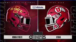 Iowa State vs Utah  NCAA Football 25  2024 Season Simulation  5Minute Quarters [upl. by Axe]