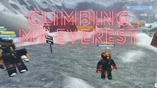 Climbing Mt Everest in Roblox [upl. by Sharla495]