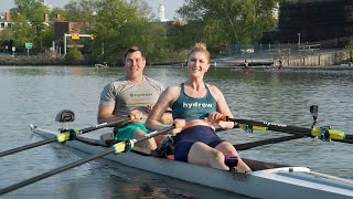 Tackle This 20Minute Rowing Workout With Boston Rowing Scenery [upl. by Aim]