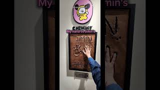 BTS members handprints in Line Friends BT21 store at Myeongdong Lotte Young Plaza [upl. by Nollat]