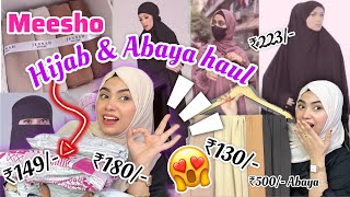 Hijab haul 🧕meesho affordable Jilbab  hijab  Niqab Abaya namaz hijab under ₹500 meeshohijab [upl. by Nevur]