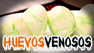 Halloween HUEVOS VENOSOS  ComidasRecetas para Halloween por Lau [upl. by Annaerdna]