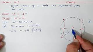 Chapter10 Theorem106 Circles  Ncert Maths Class 9  Cbse [upl. by Nellac957]